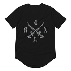 RN4L Sword Crest Curved Hem T-Shirt