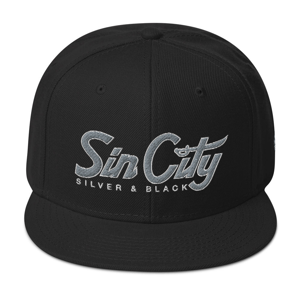 Sin City Script Snapback Hat